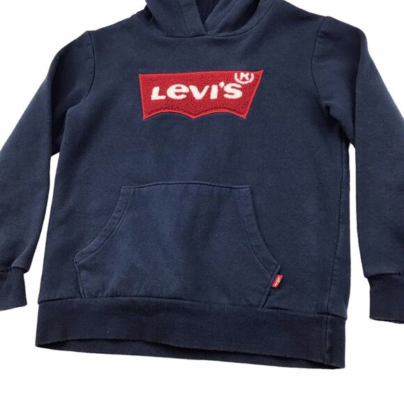 Levi's Boys Youth Navy Hooded Sweatshirt Pullover Size Small - Picture 3 of 5